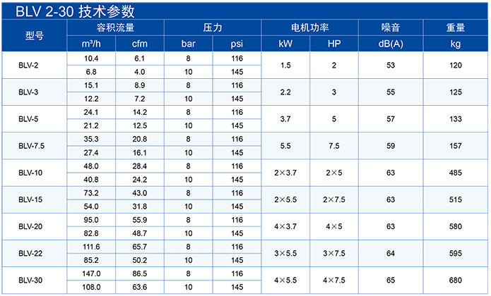 BLV2-30技術(shù)參數(shù)